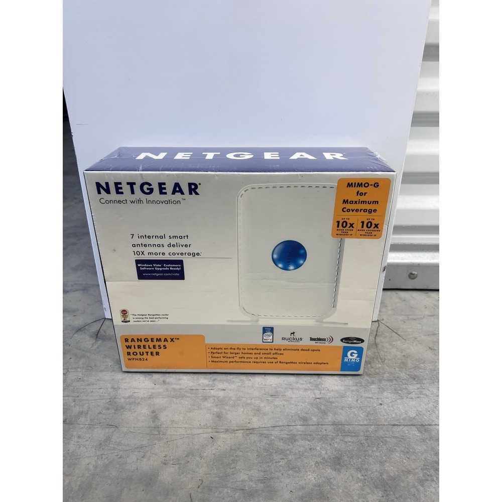 Netgear WPN824 v2 RangeMax Wireless-G Broadband Router 108 Mbps 4-Port Ethernet